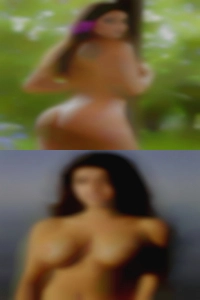 Dom of nude woman is in control.